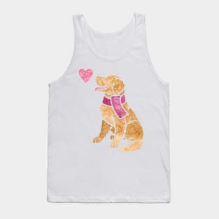 Watercolour Golden Retriever Tank Top